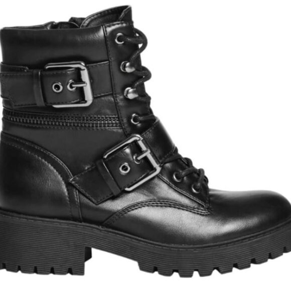 NIB    GBG Guess black combat boots 👢 - Picture 2 of 13